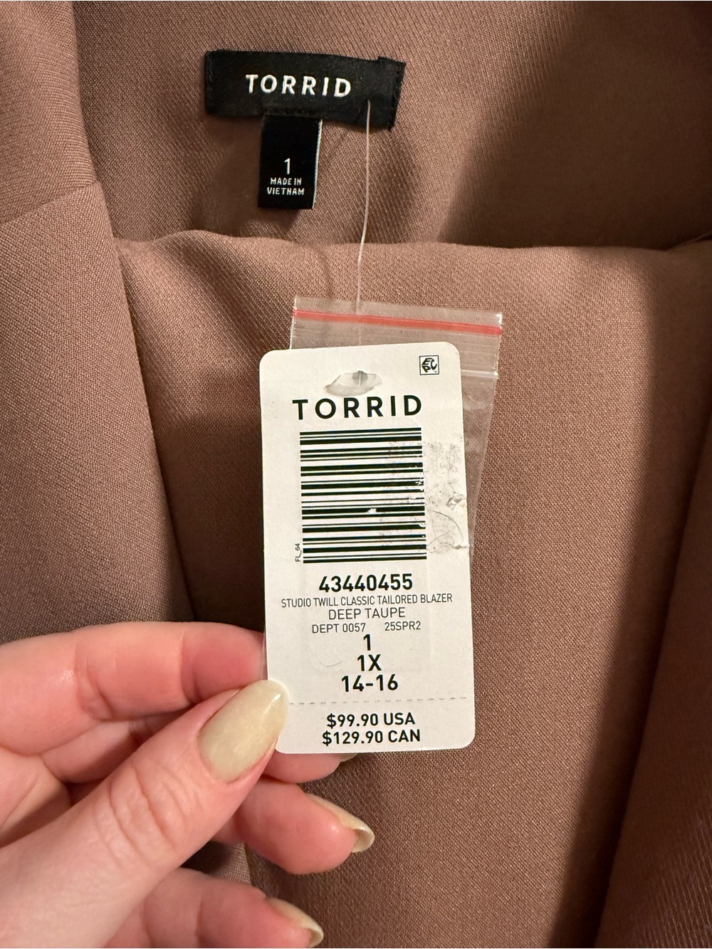 Torrid Deep Taupe Pant Suit - Picture 3 of 7